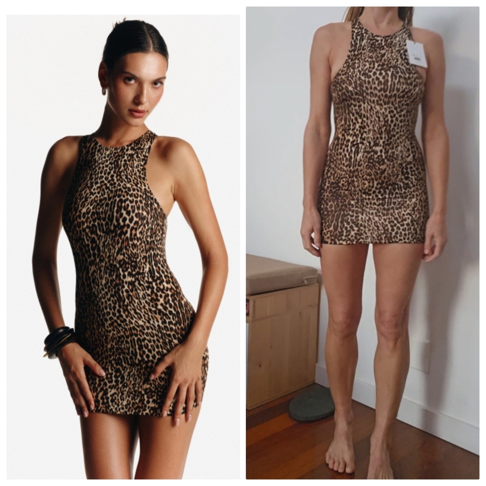 Nwt Swim By Di Leo Leopard Sporty 90s Cut Pretty Woman Soundtrack Xs S